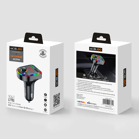 Mobigo 207FM Car Wireless FM Transmitter & Charger