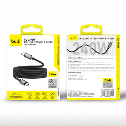 Budi DC265TT15B 1.5m 240W Type-C to C Cable