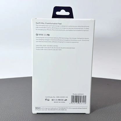 Maxguard 45PDCC PD 45W wall charger with Type-C to C combo