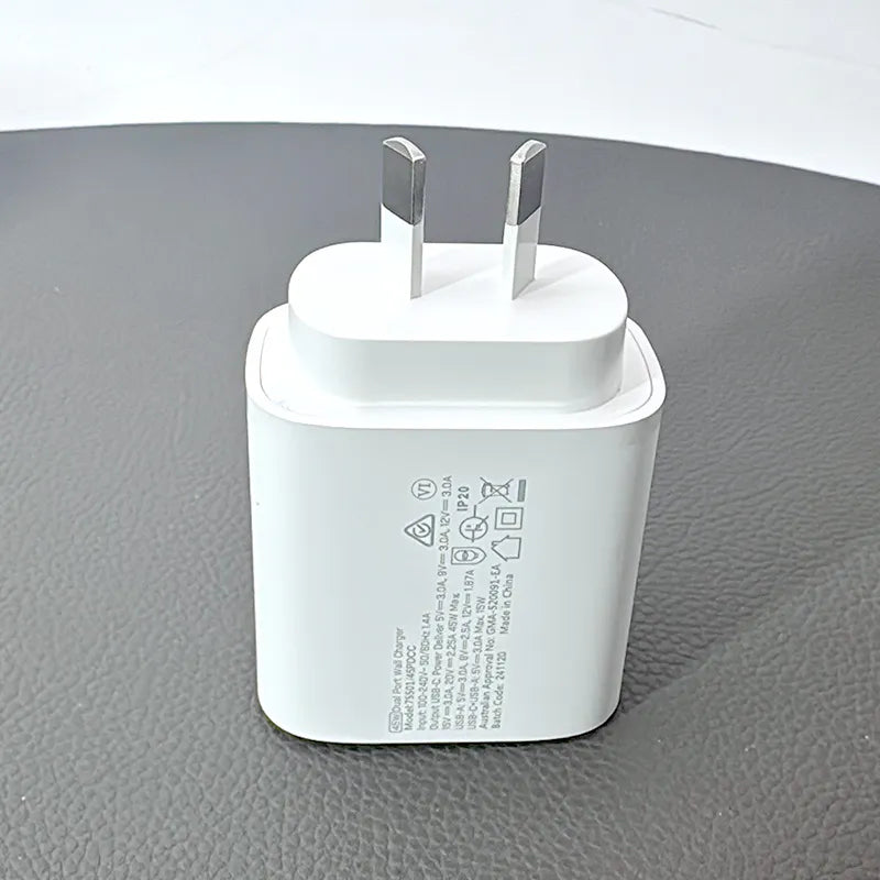 Maxguard 45PDLC PD 45W wall charger with Type-C to Lightning combo