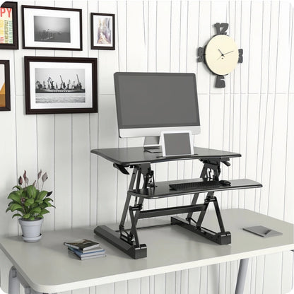 ONLINE Sit Stand Desk Adjustable Riser Ergonomic Work Station 730x590mm GLD07S