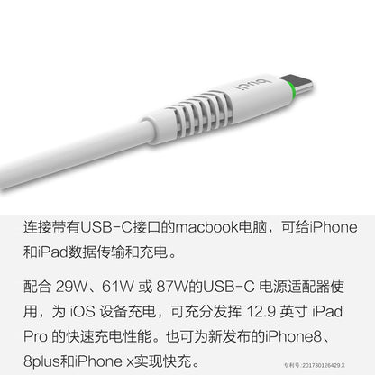 Budi M8J150PD 1.2m Type-C to Lightning cable