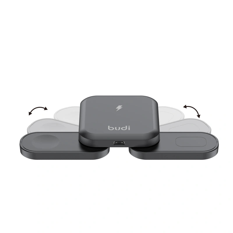 Budi WL4500B 3 in 1 MagFit Foldable Wireless Charger