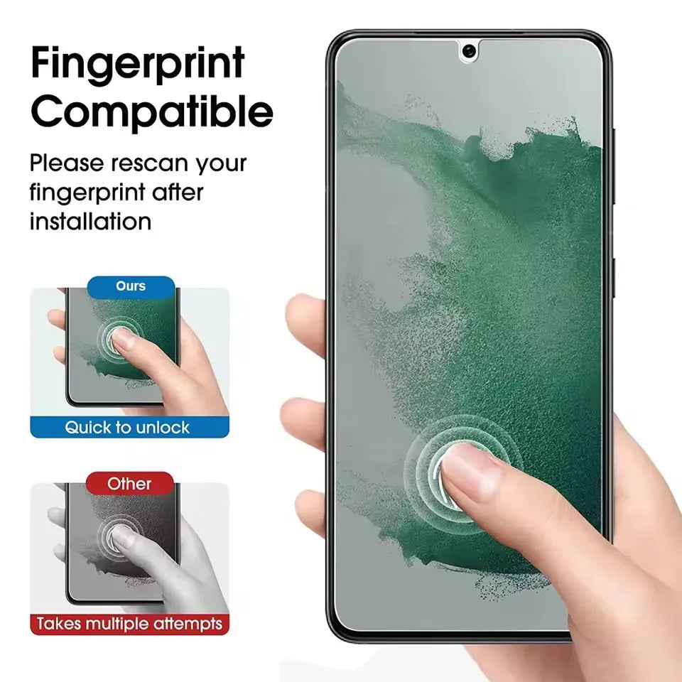Privacy Fingerprint tempered glass for Samsung