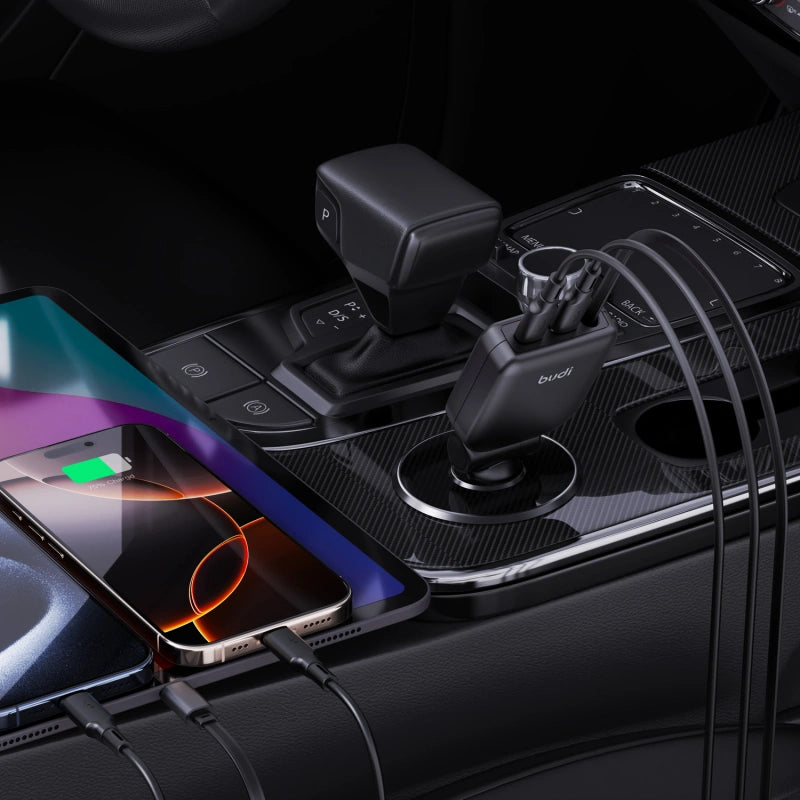 Budi CC605B PD 50W 3-Ports Fast Car Charger