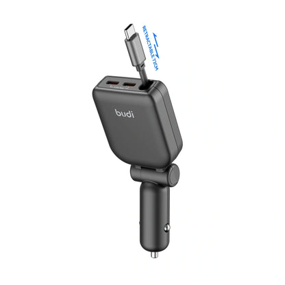 Budi CC605B PD 50W 3-Ports Fast Car Charger