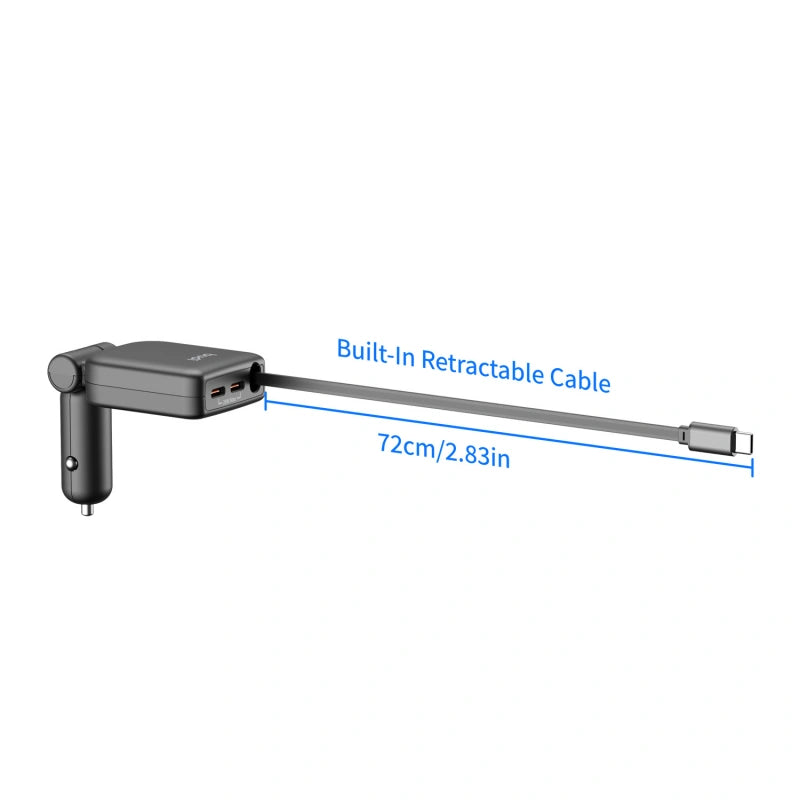 Budi CC605B PD 50W 3-Ports Fast Car Charger