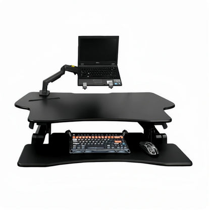 ONLINE Sit Stand Desk Adjustable Riser Ergonomic Work Station 1200x590mm GLD07L