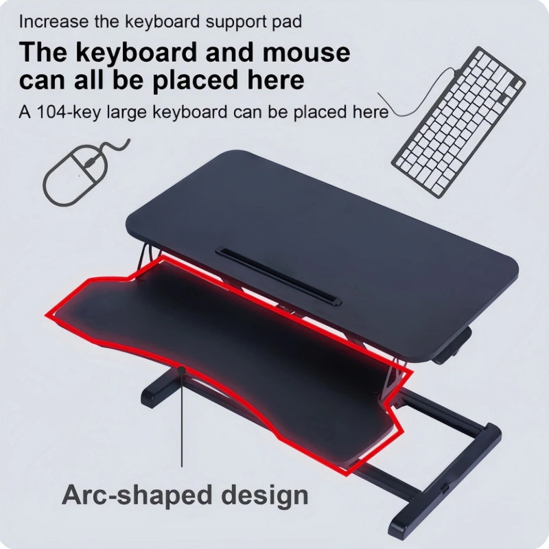 ONLINE Sit Stand Desk Adjustable Riser Ergonomic Work Station 720x400mm GSD66HC-28M