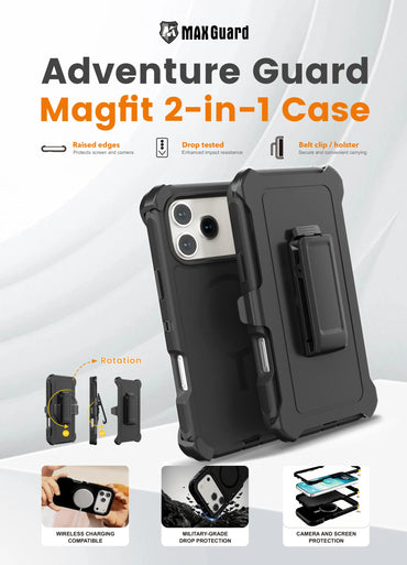 Case for Iphone 17 6.3 Maxguard Adventure Guard Magfit 2 in 1