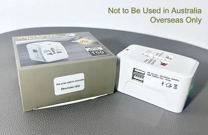 Universal All-in-One International Travel Adapter 931D (1000mA USB, Grey)