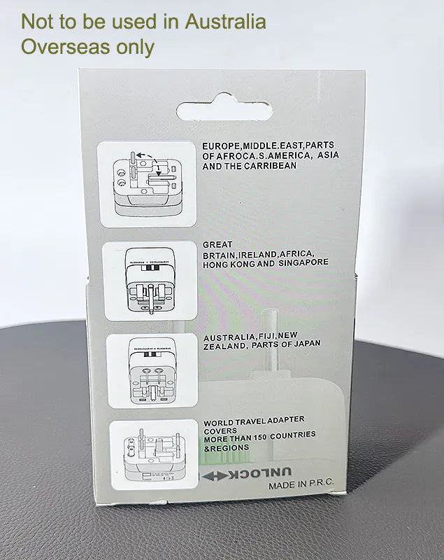 Universal All-in-One International Travel Adapter 931D (1000mA USB, Grey)