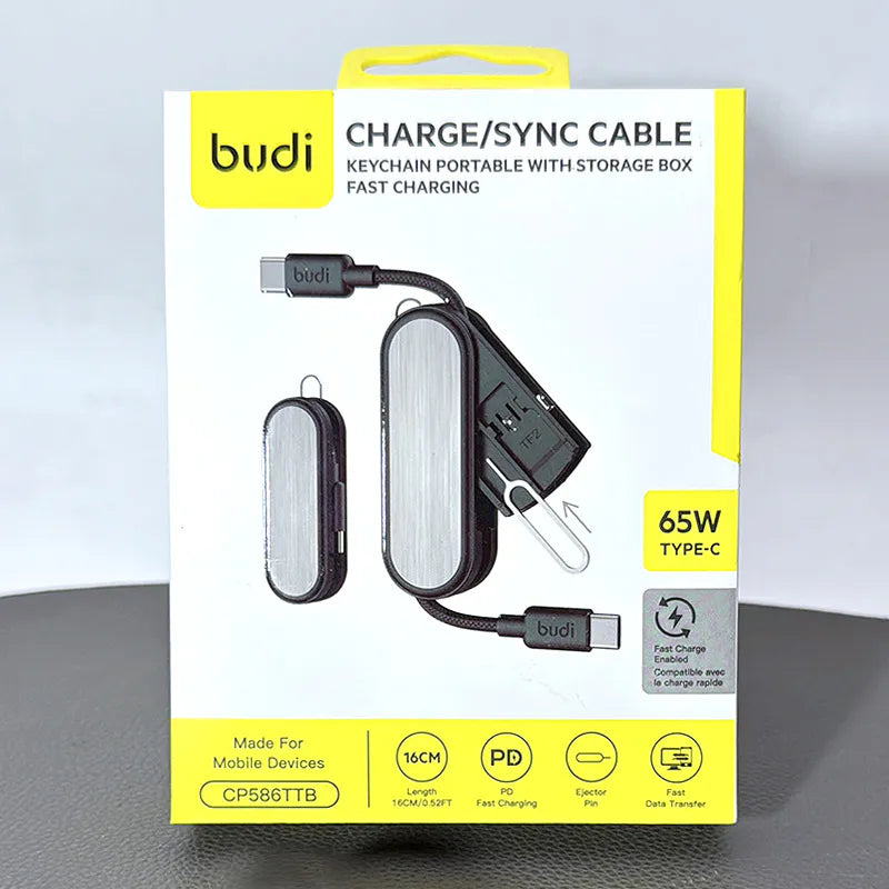 Budi CP586TT 16cm 65W Type-C to C Cable