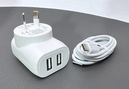 Budi AC339ATW 12W wall charger with USB-A to C combo