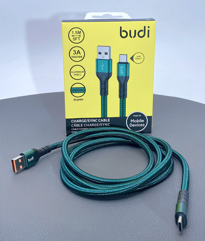 Budi DC232T15L 1.5m USB-A to C cable