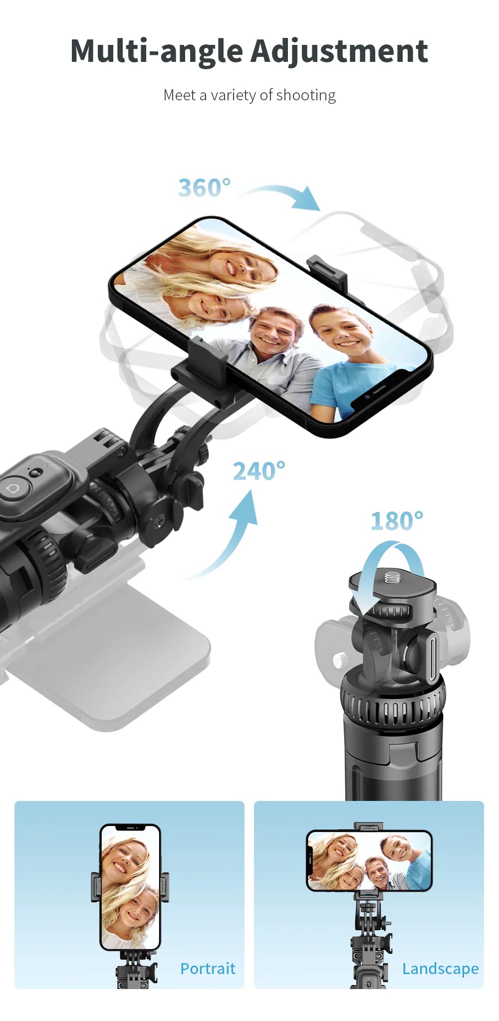 LONG  2m Stable Selfie Tripod C05