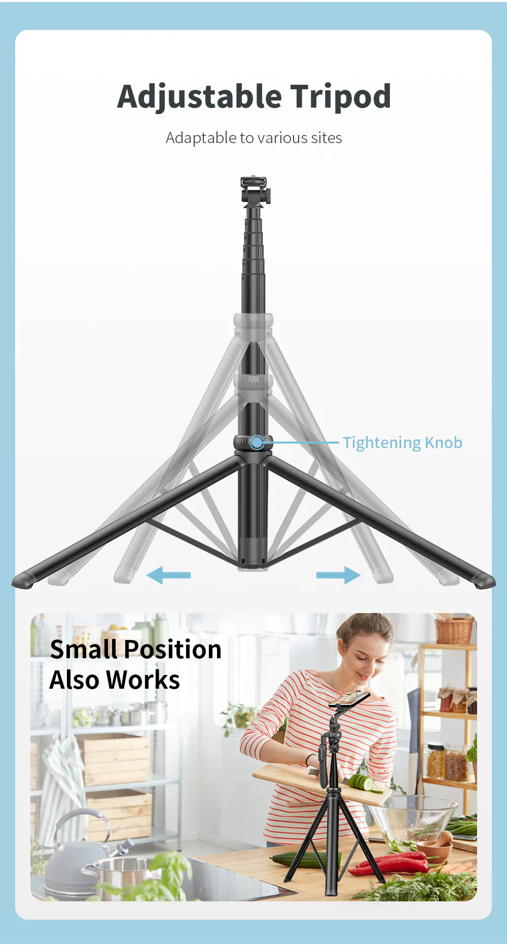 LONG  2m Stable Selfie Tripod C05