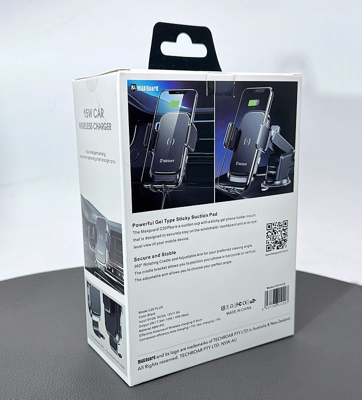 Maxguard C20 Plus 15W Wireless Car Charger Holder
