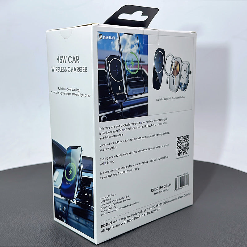 Maxguard C21 Plus 15W MagFit Wireless Car Holder