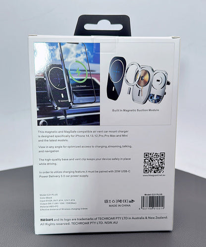Maxguard C21 Plus 15W MagFit Wireless Car Holder