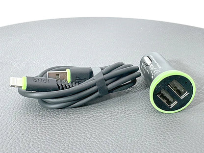 Budi CC061LB 3.4A 2USB Car Charger witht USB-A to Lightning combo