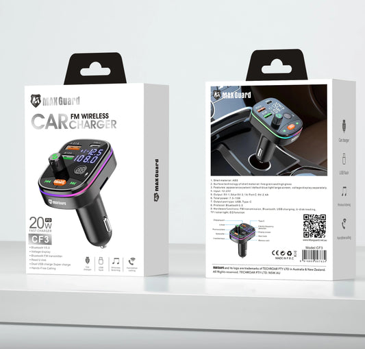 Maxguard CF3 PD 20W Bluetooth FM Transmitter