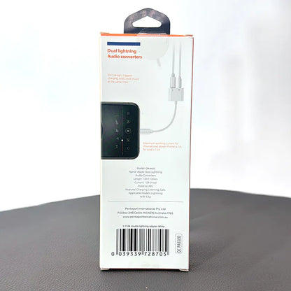 Connect M8 Dual Lightning Audio Converter CMAU2 (12cm, for iPhone 7/8/X/XS/XS MAX/XR)