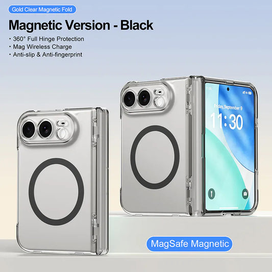 Case for iPhone Duo Crystal Foldmag (Built-in Tempered Glass)