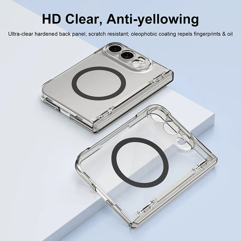 Case for iPhone Duo Crystal Foldmag (Built-in Tempered Glass)