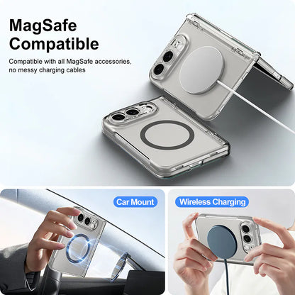 Case for iPhone Duo Crystal Foldmag (Built-in Tempered Glass)