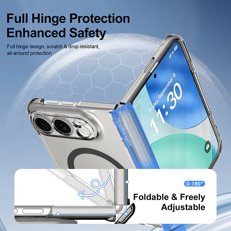 Case for iPhone Duo Crystal Foldmag (Built-in Tempered Glass)