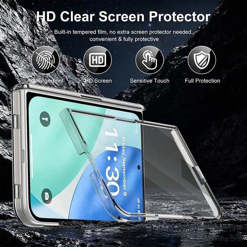 Case for iPhone Duo Crystal Foldmag (Built-in Tempered Glass)