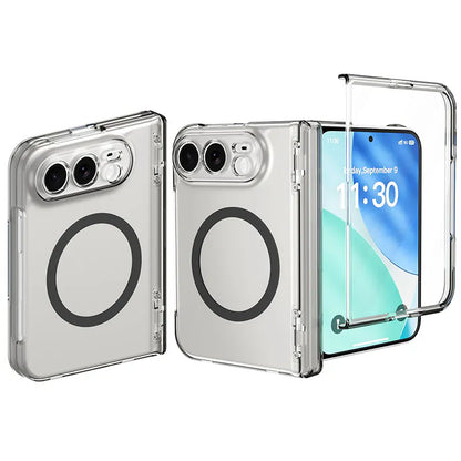 Case for iPhone Duo Crystal Foldmag (Built-in Tempered Glass)