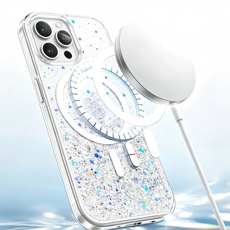 Case for iPhone 15 Pro max 6.7 Crystal Glitter MagFit