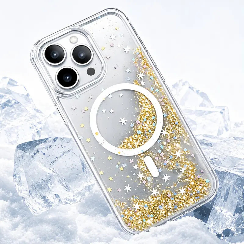 Case for iPhone 15 Pro max 6.7 Crystal Glitter MagFit