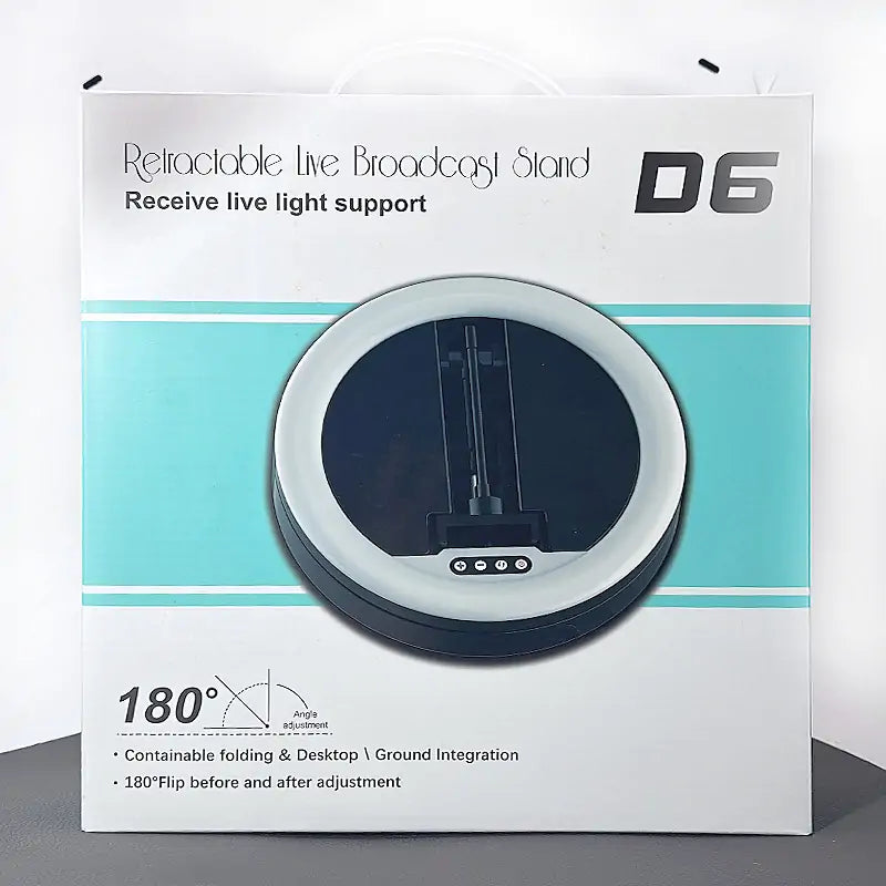 D6 Retractable Live Stand with 3-Color Fill Light