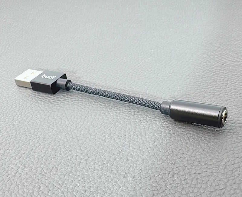 Budi DC106B USB-A to 3.5mm AUX Audio Adapter (11cm)