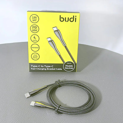 Budi DC129TT12B 1.2m 65W Type-C to C Cable