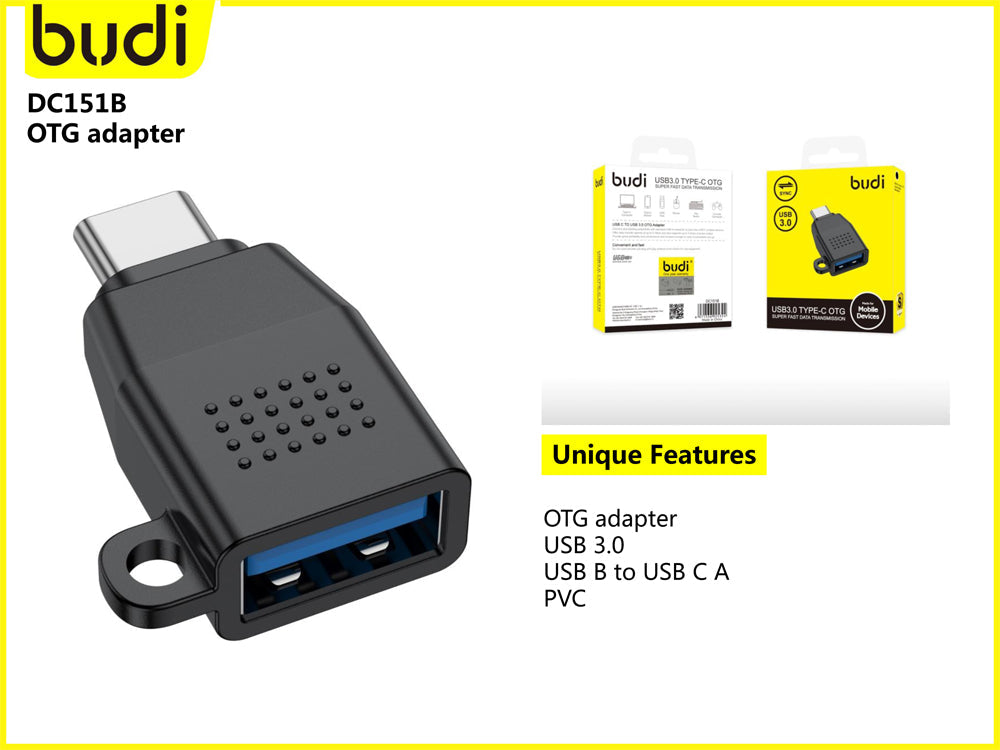 Budi DC151B USB Type-C OTG Adapter