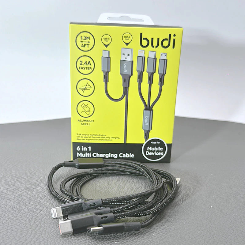 Budi DC203T512B  1.2m 6 in 1 cable