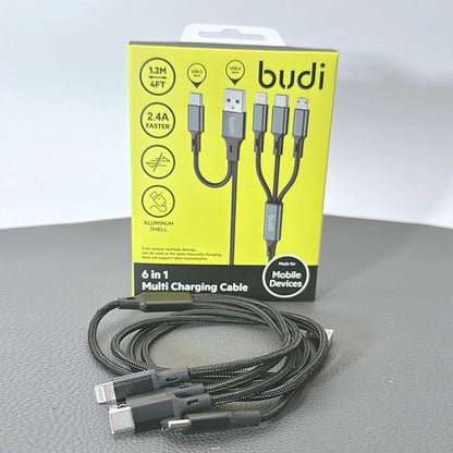 Budi DC203T512B  1.2m 6 in 1 cable
