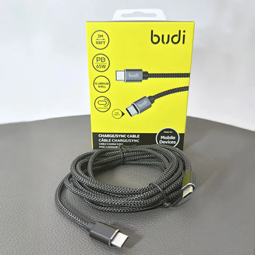 Budi DC206TT30B 3m 65W Type-C to C cable