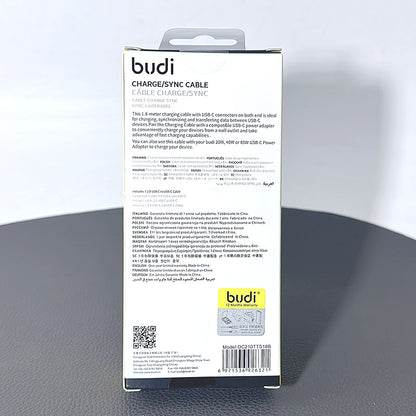 Budi DC210TTS18B 1.8m 65W Type-C to C cable