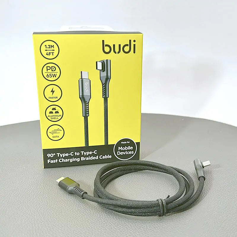 Budi DC253TTZ12 1.2m 65W Type-C to C Cable