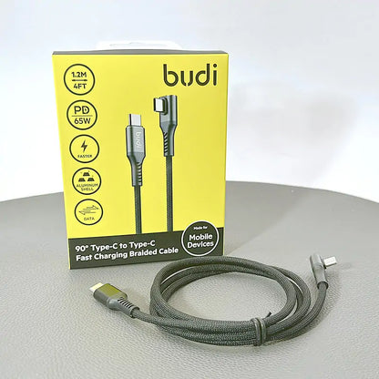 Budi DC253TTZ12 1.2m 65W Type-C to C Cable