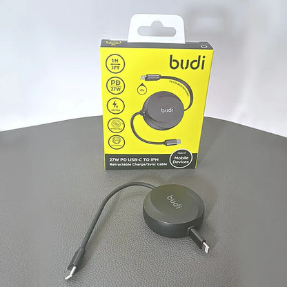 Budi DC257TL10B 1m 27W Type-C to Lightning Cable