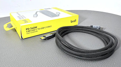 Budi DC265TT15B 1.5m 240W Type-C to C Cable