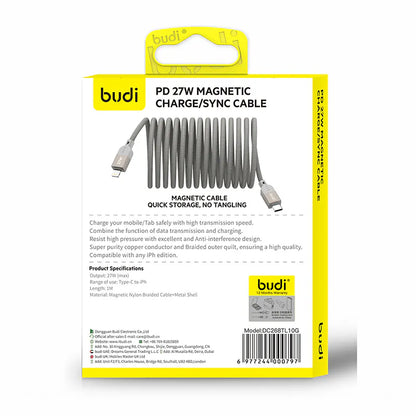 Budi DC268TL10 1m 27W Type-C to Lightning Cable