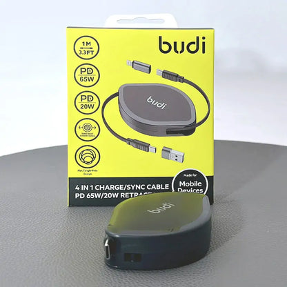 Budi DC535B 1m 4 in 1 65W/20W Type-C to Lightning Cable