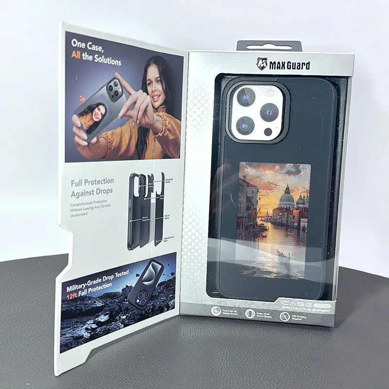 Case for Iphone 15 Pro 6.1 Maxguard DIY NFC Ink Screen